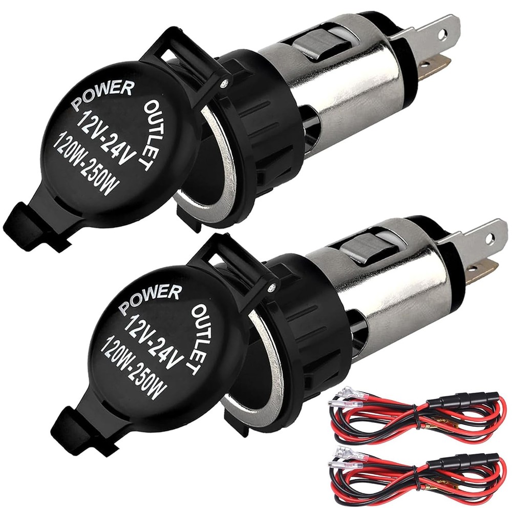 Cigarette Lighter Socket, DC 12V Car Lighter,12 Volt 3, Black