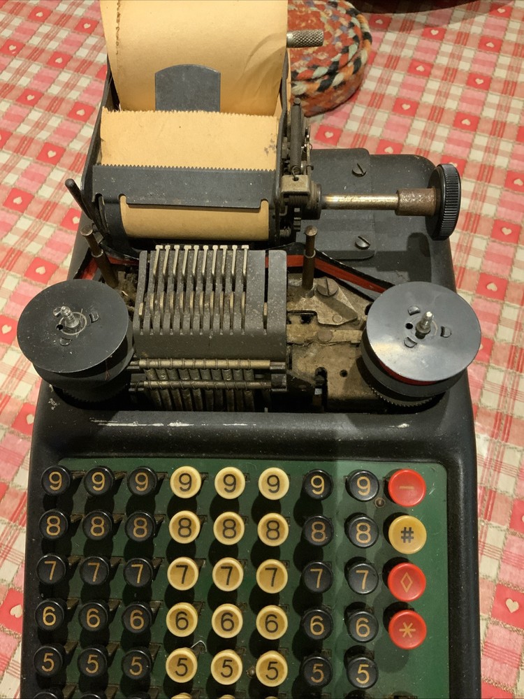 Vtg Antique "Continental" Adding Machine Calculator (Handle is Missing)