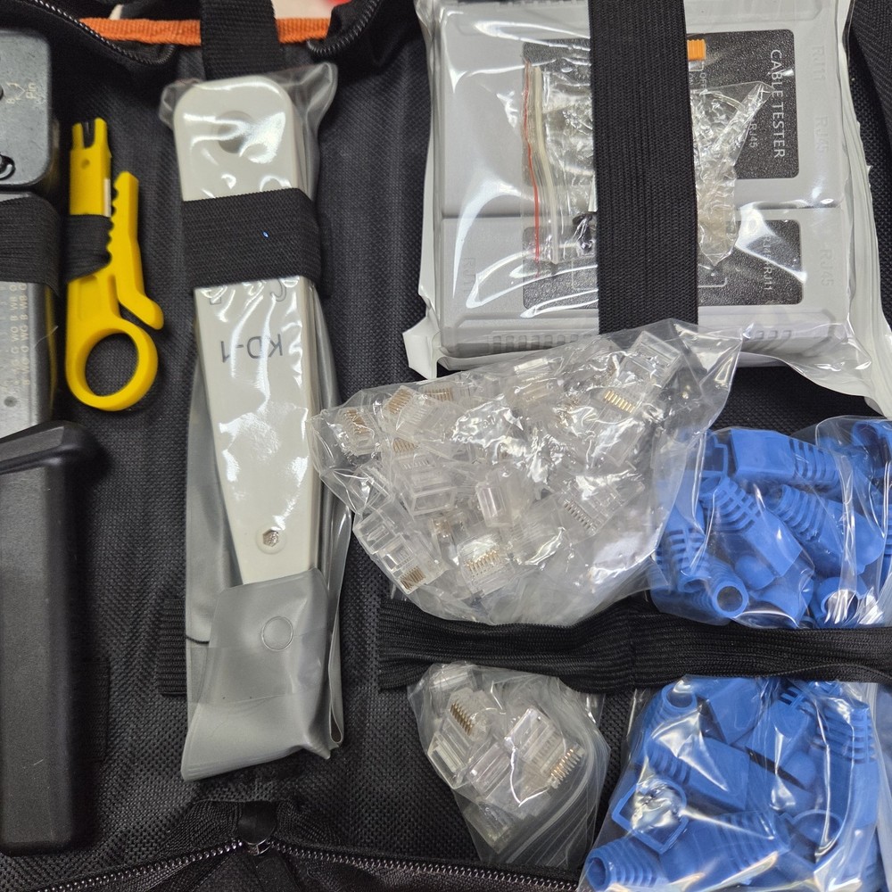 Network Tool Kit - RJ45 Crimper, Tester & Strippers for Ethernet Cable Work