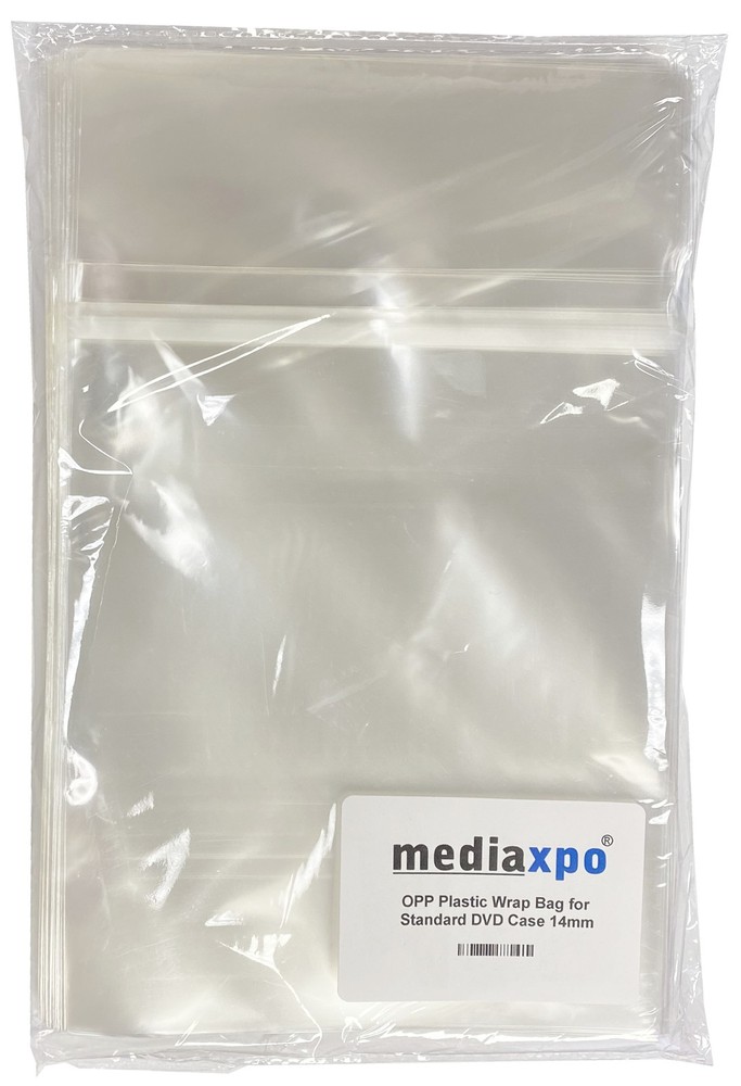 100 PREMIUM STANDARD Solid White Color Single DVD Cases (Professional Use) & Bag