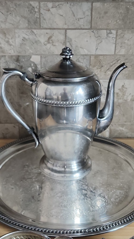 F.B. Rogers Silver Co 1883 Tea Set & Tray