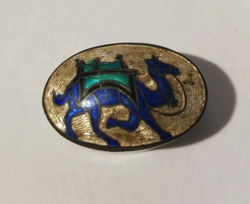Antique Sterling Enamel CAMEL Llittle Box