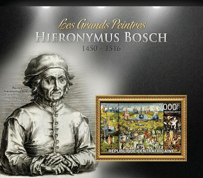 Centrafrique 2013 MNH - HIERONYMUS BOSCH. Michel Code: 3926 / Bl.999