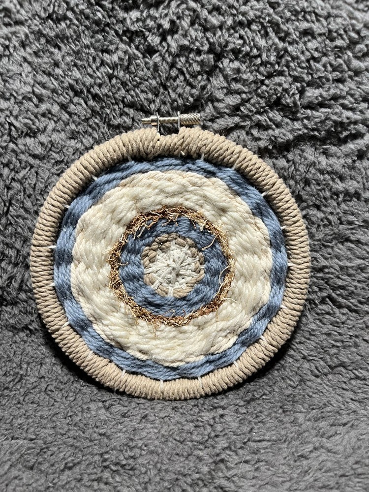 Circle Hand Weaving Small Wall Hanging 6 inch