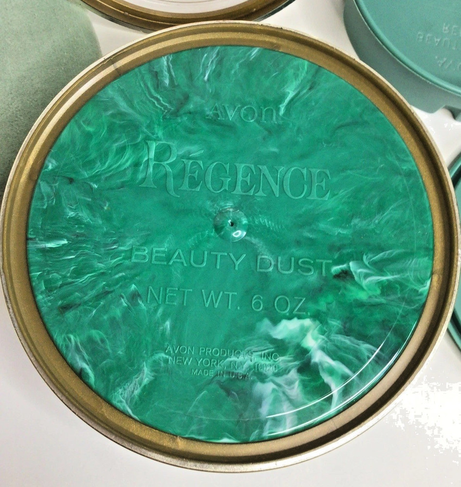 Vintage Avon Vanity Box Retro Dusting Powder Container Mid Century Decor Empty
