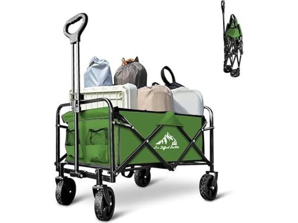 SAILARY Collapsible Foldable Wagon, Green