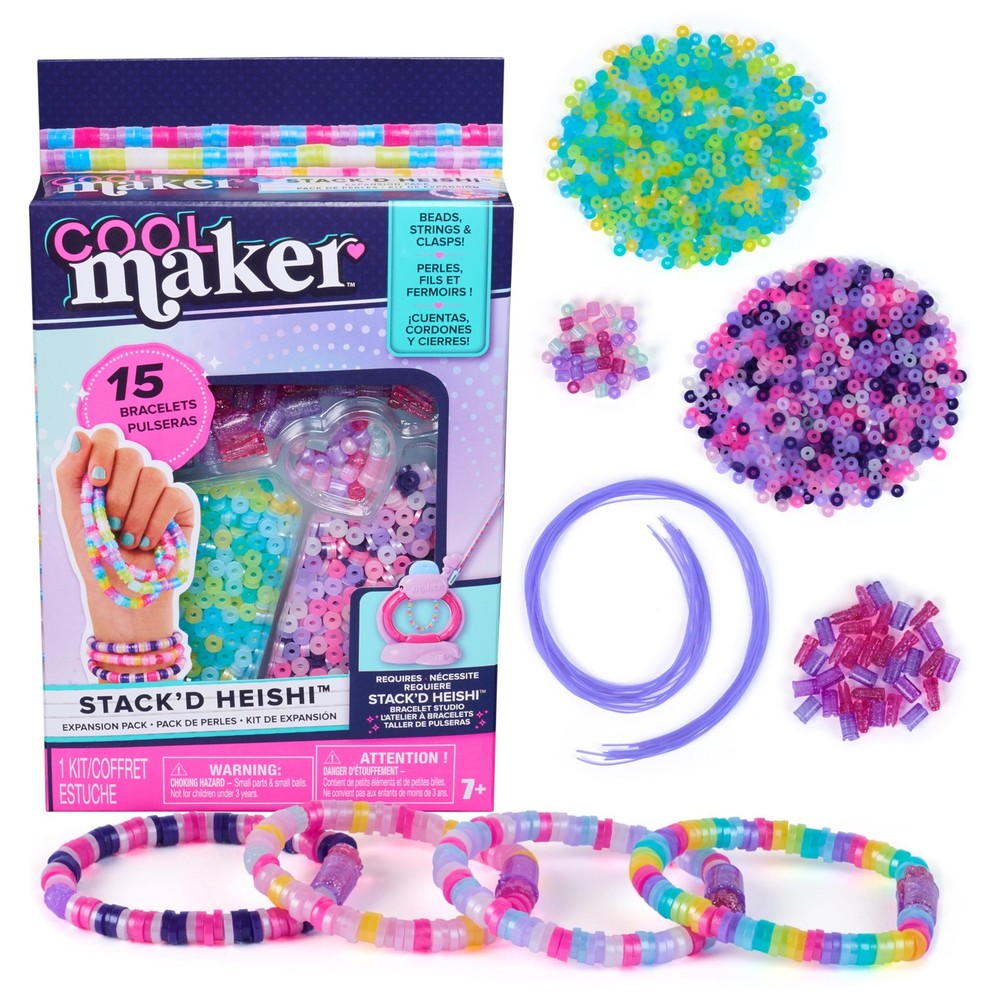 Cool Maker, Stack’d Heishi Expansion One Size, Pack Bead Kit