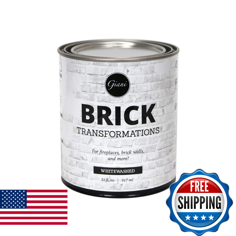 Giani Brick Transformations Whitewash Paint for Brick Walls & Fireplaces