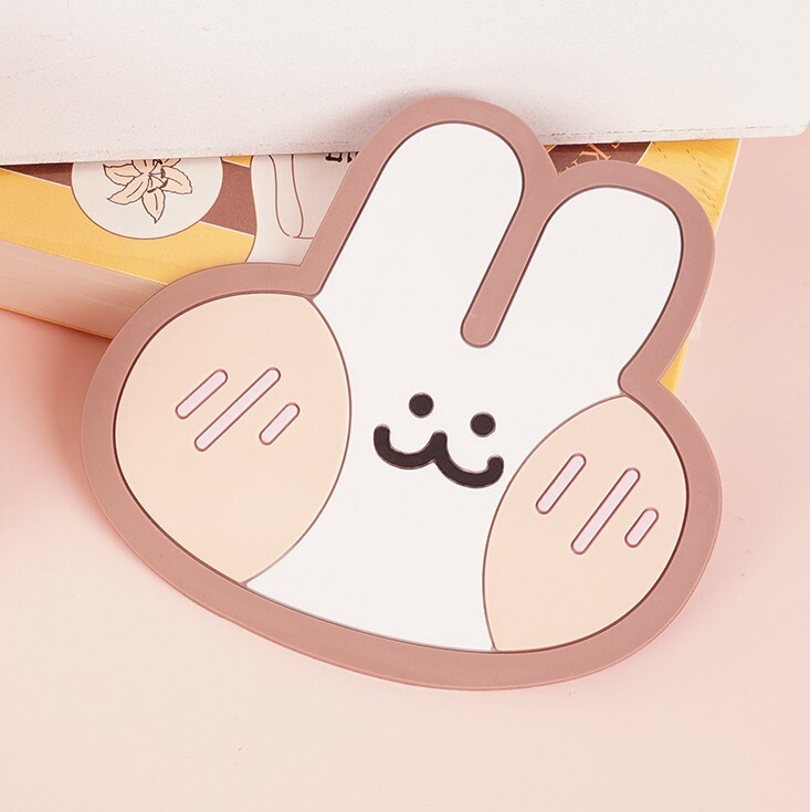 US 4 Pack Cute Coasters Coffee Mug Tea Cup Mat Drinks Tableware Pad Silicone Mat