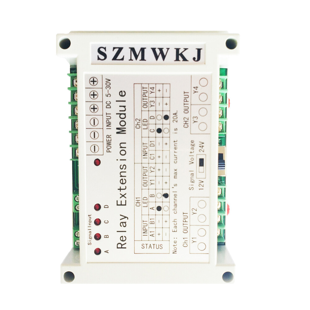 5-30V Multi-function 2 Channel 4 Way Relay Extension Module 40A Relay Controller
