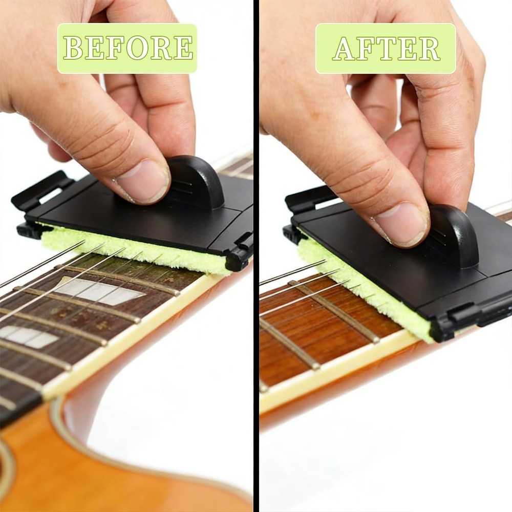 3 Pack Guitar String Cleaner Scrubber, Clean Fretboard Cloth Tool Scrubber Fo...