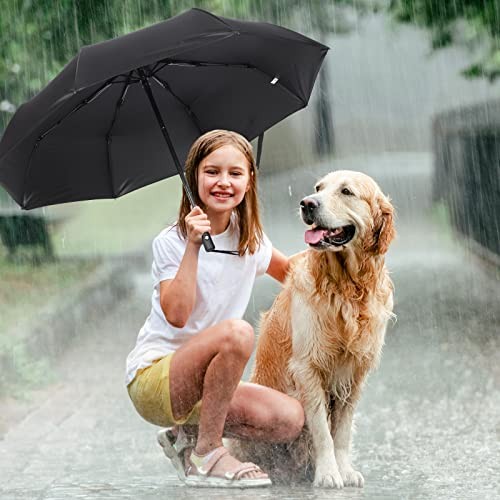 9 Pack Compact Umbrellas Bulk Folding Automatic Windproof Waterproof Black