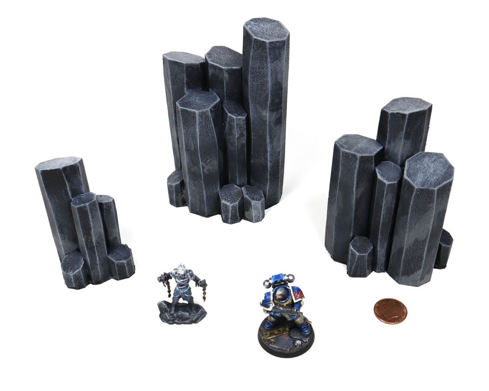 Basalt Pillar Rock Formations (Handmade to Order Warhammer & DnD Style Terrain)