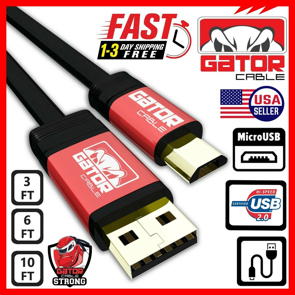 Micro USB Charger Cable Data Sync Powered For Samsung Android HTC LG Motorola