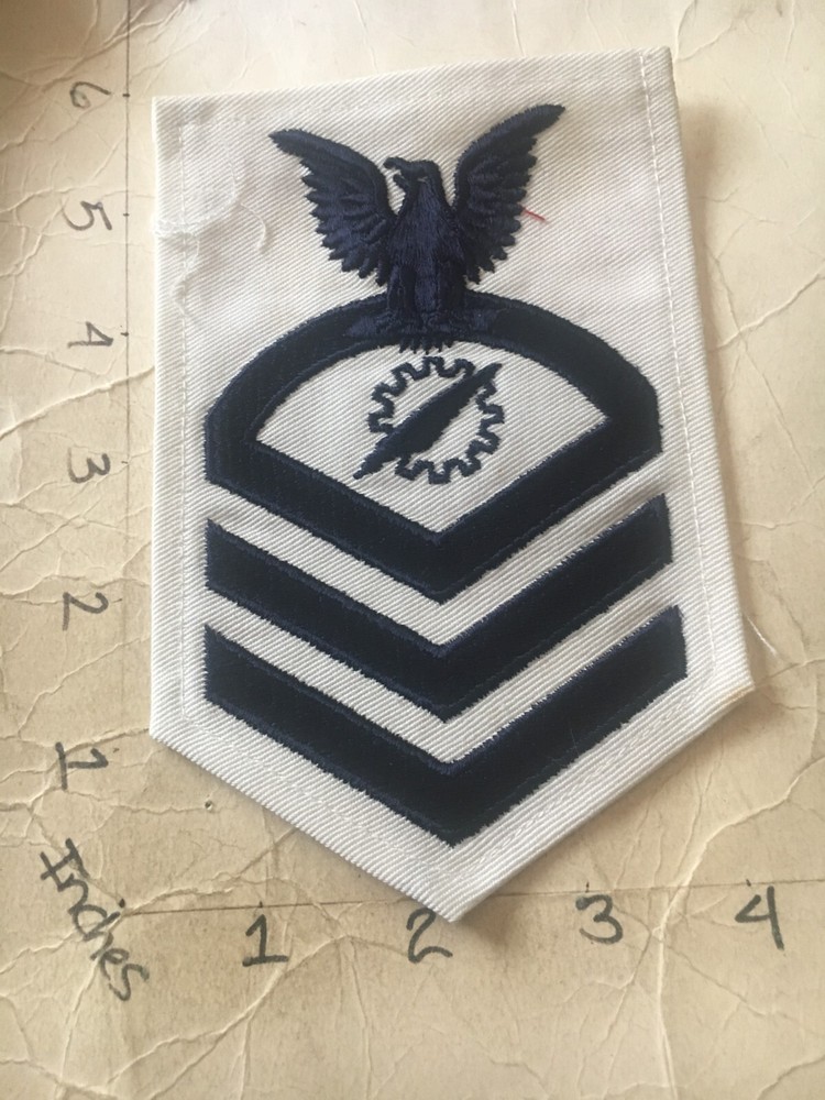 USN Rate Data Processing Technician Chief Petty Officer white Patch 6/12/24