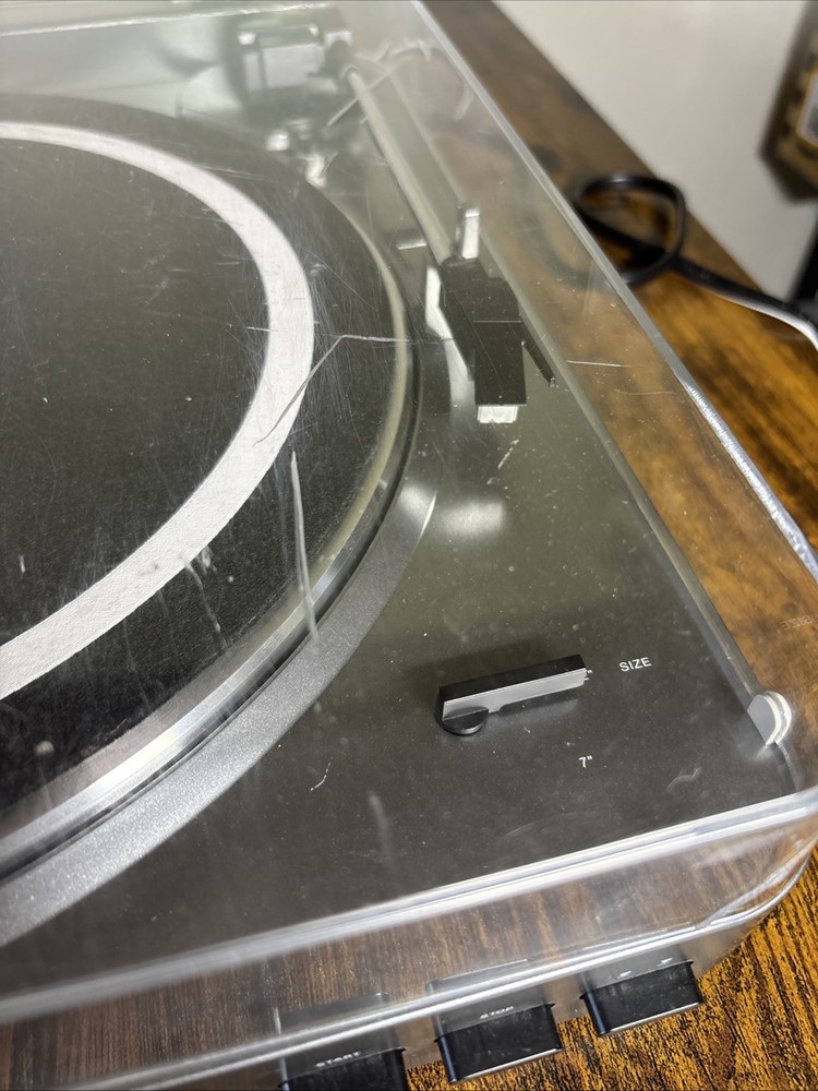 Audio-Technica AT-LP60 Belt-Drive Turntable Silver Fully Automatic Read Descript