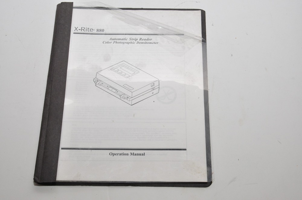 X-Rite 880 Series Spectrodensitometer Operator's Manual