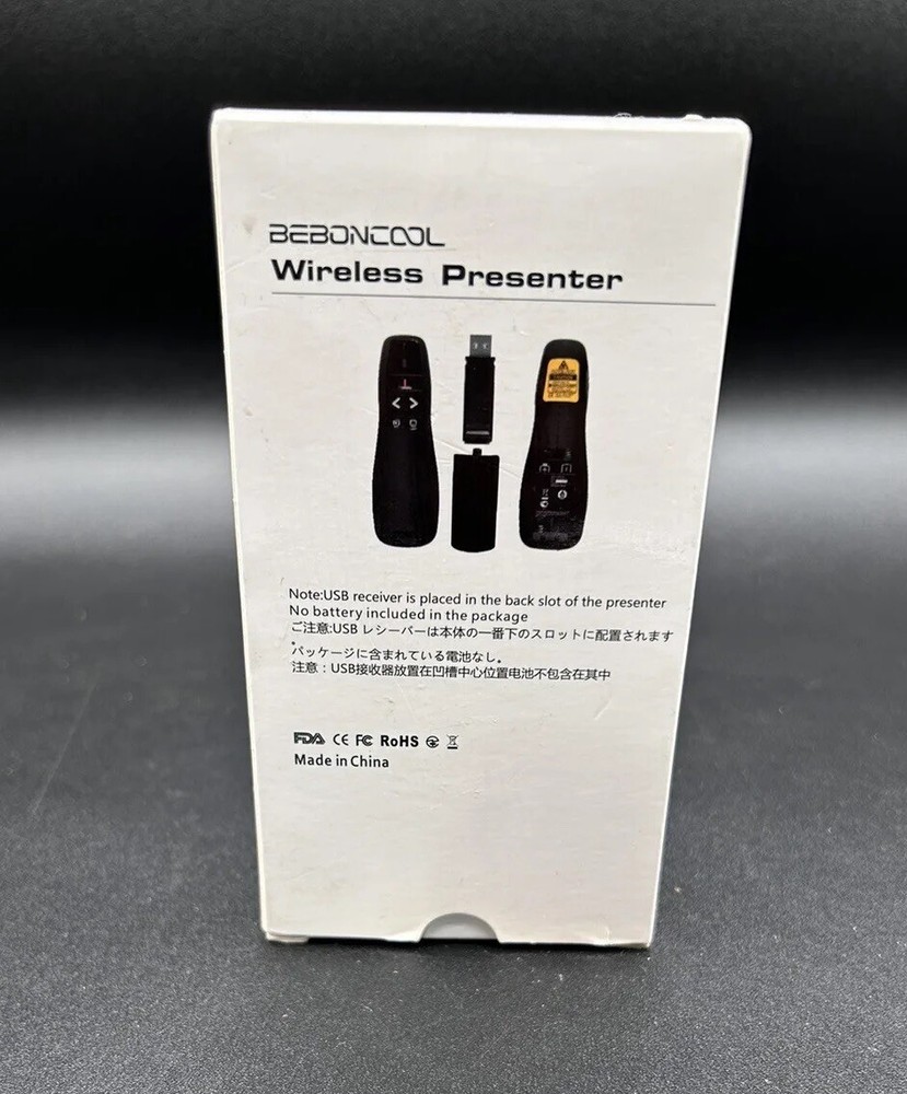 BEBONCOOL Wireless Presenter Pointer 2.4GHz USB