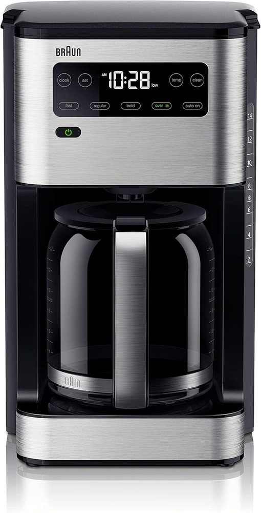 Braun 14 Cup Programmable Coffee Maker Drip Coffee Espresso Machine Stainless