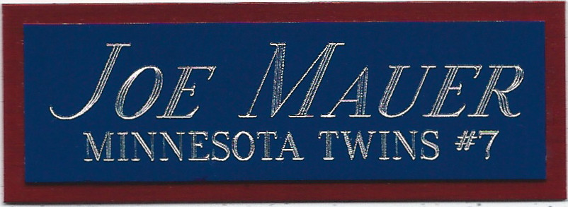 JOE MAUER TWINS NAMEPLATE FOR AUTOGRAPHED SIGNED Baseball Display CUBE CASE