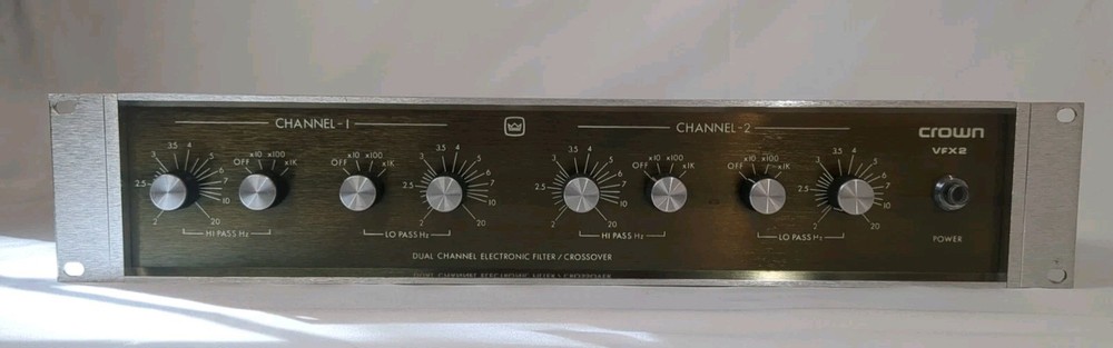 CROWN VFX2 DUAL CHANNEL VARIABLE ELECTRONIC FILTER CROSSOVER Black Chrome