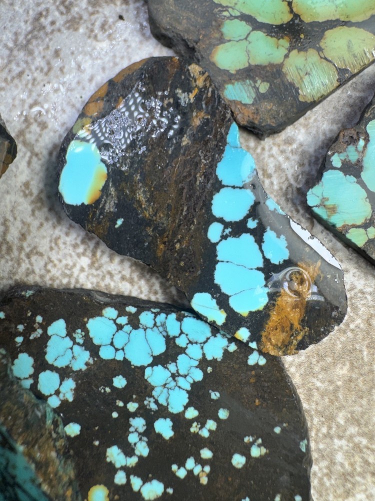 Hubei turquoise stabilized mixed slabs