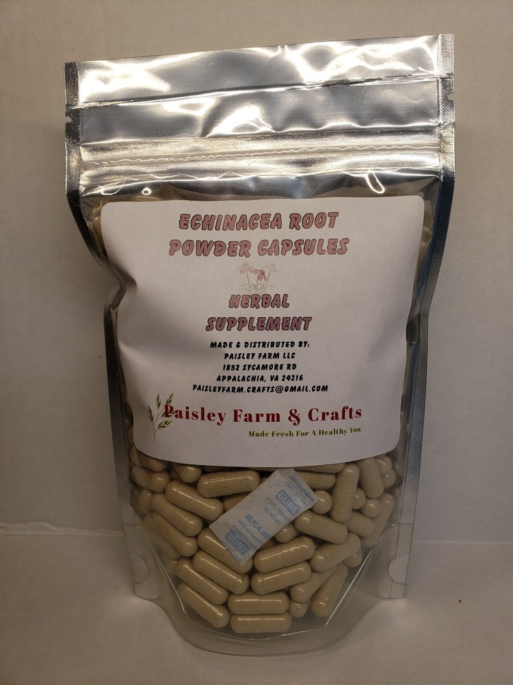 Echinacea Root Capsules 300 Ct - Made Fresh On Demand!