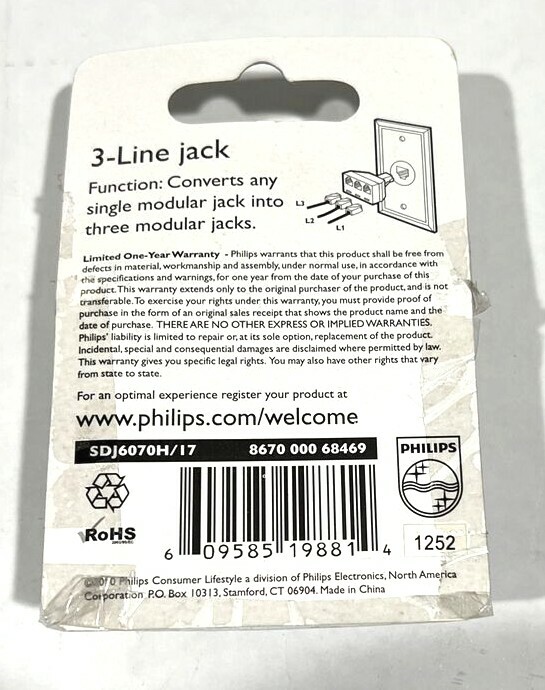 Philips Triplex 3-Line Jack
