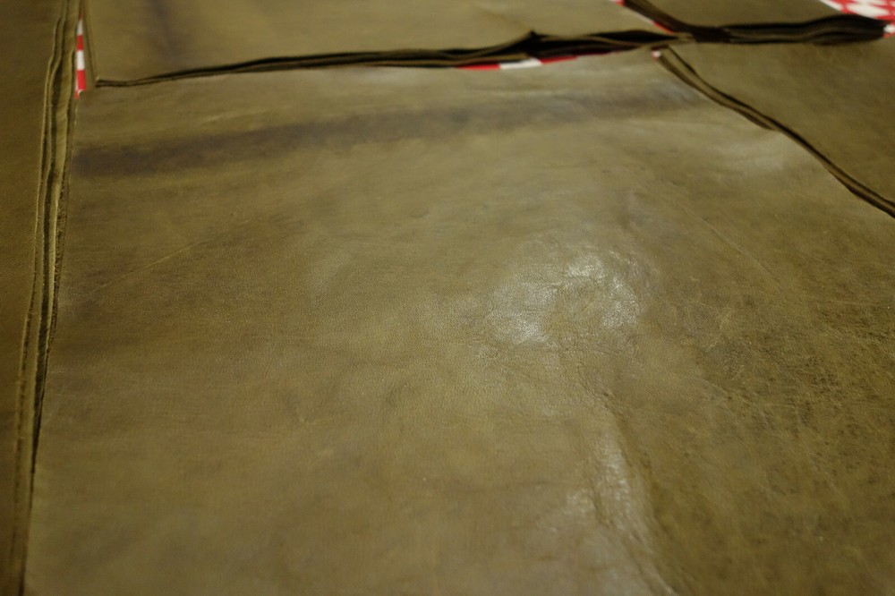 THIN HORWEEN FROG GREEN 2 oz. HORSE LEATHER CUTS. SELECT YOUR SIZE.