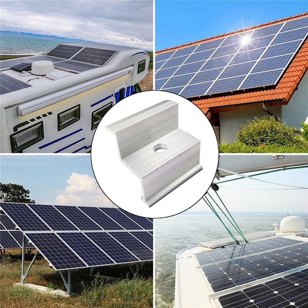 Aluminum End Clamp for Solar Panel Module Weather Resistant Easy Installation