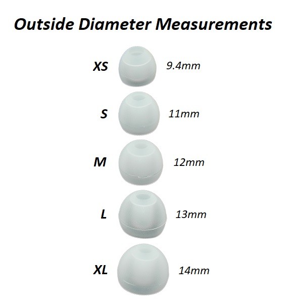 6 pr. extra small replacement earbud tips, earphone ear tips, earbuds tips