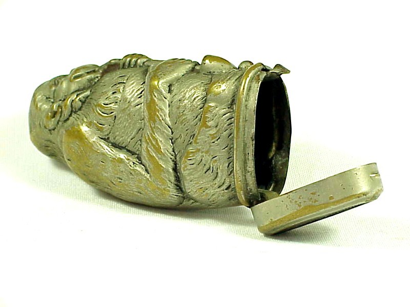 Figural MONKEY SMOKING PIPE MATCH SAFE