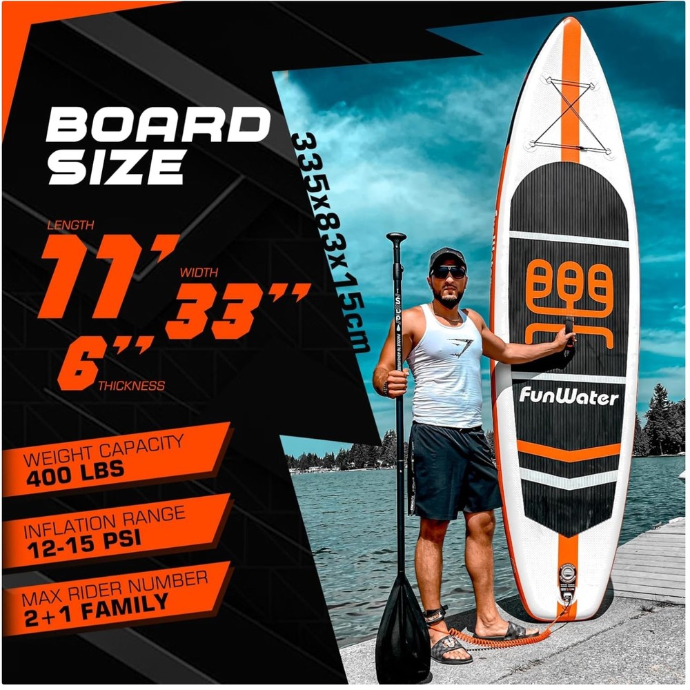 Lightweight Inflatable Paddle Board Set - Green