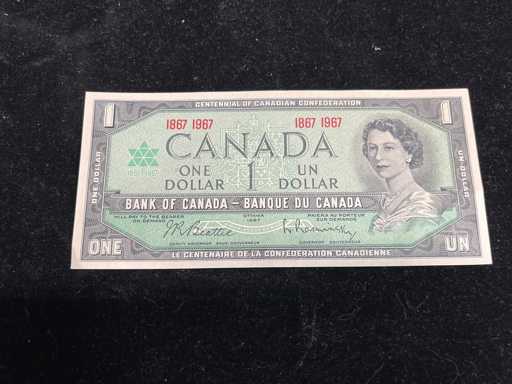 1967 Canada One Dollar Banknote Crispy