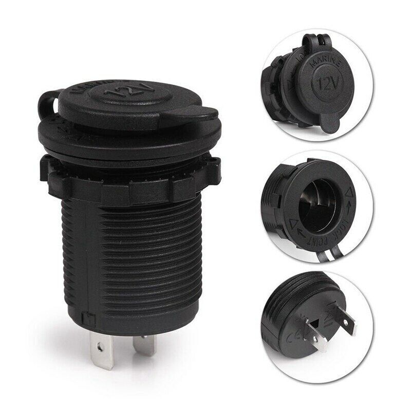 4 PACK 12V Cigarette Lighter Socket Car Marine Motorcycle ATV RV Power Socket US