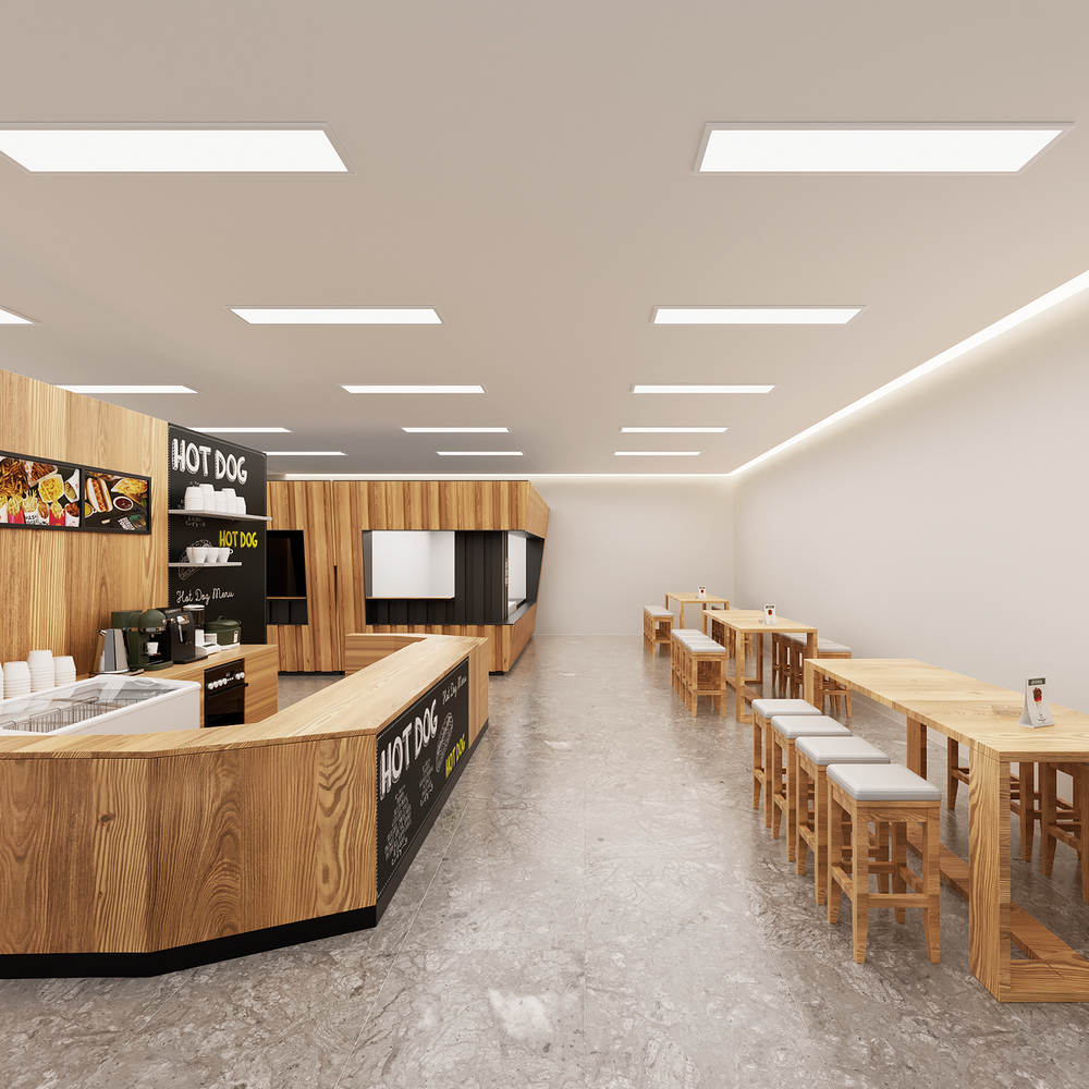 4 Pcs 1x4 LED Flat Panel Troffer Light 4000LM 5000K Dimmable Drop Ceiling Light