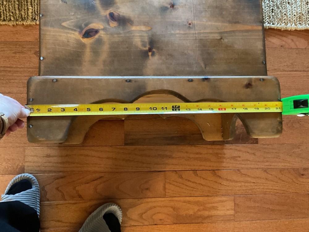VTG Child's Hand Made Solid Pine Chest with Attached Stand