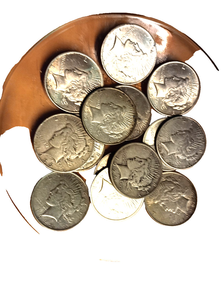 Mixed Dates Peace Silver Dollar Coin-Circulated-Mixed Mint Mark