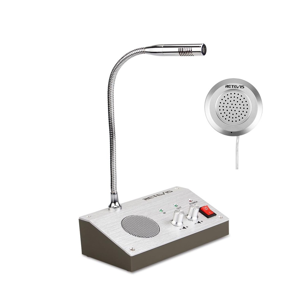 Retevis RT-9908 Window Speaker,Window Intercom Dual-Way Voice,Window Speaker ...