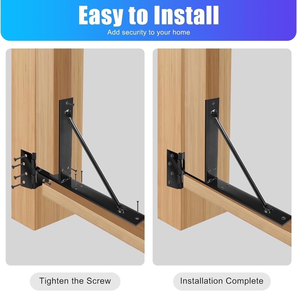 Effortless Installation No Sag Gate Kit - Heavy Duty Adjustable Hardware, 2 Sets