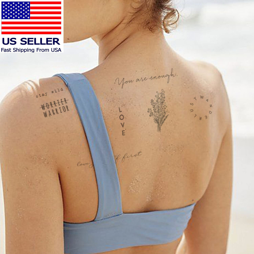 Realistic Temporary Tattoos - 60 Sheets Tiny Small Removable Tattoos, 30 Pcs Ins