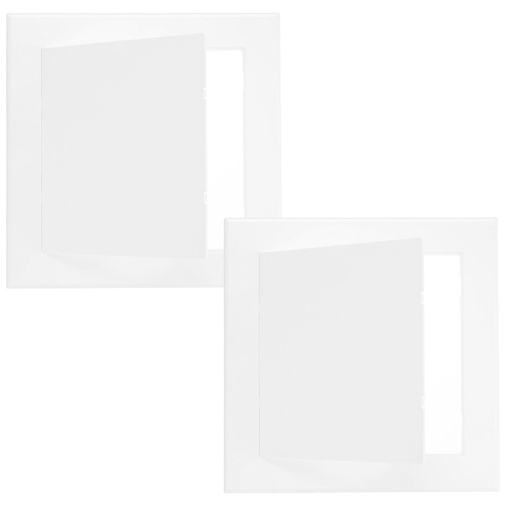 2-Pack Access Panel for Drywall, 6x6" Plastic Removable [White, Square]