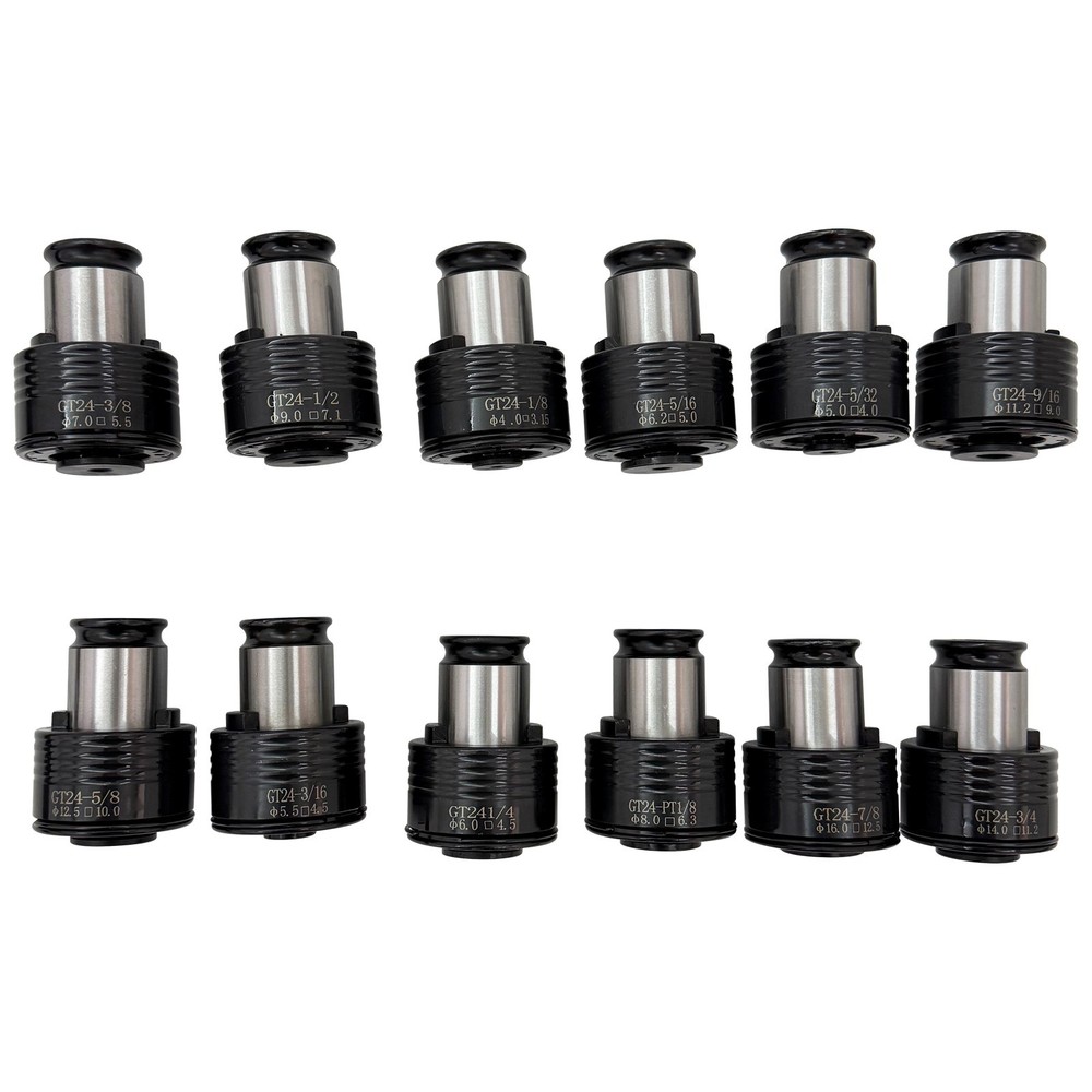 Tapping Machine ANSI Chuck Set 12PCS Quick Change Chuck 1/8"-7/8"