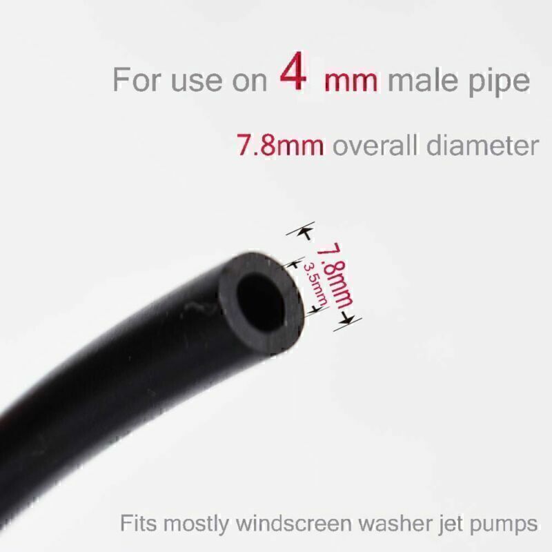Front Windshield Washer Squirter Nozzle Spray + Washer Fluid Tube Universal Car