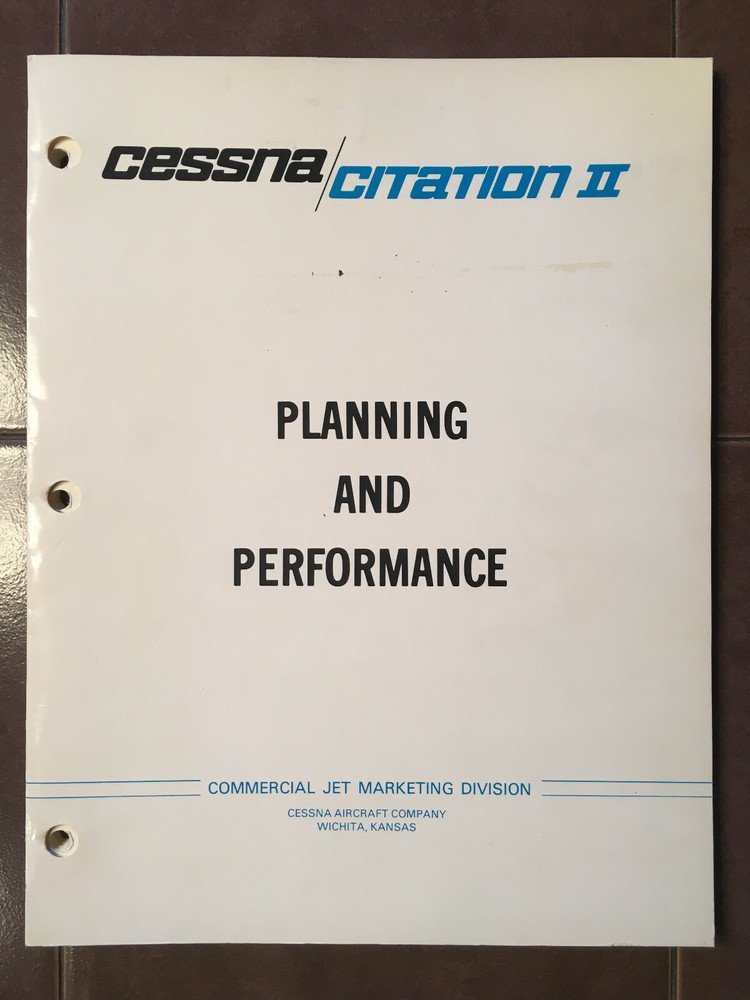 Cessna Citation II Planning and Performance Manual