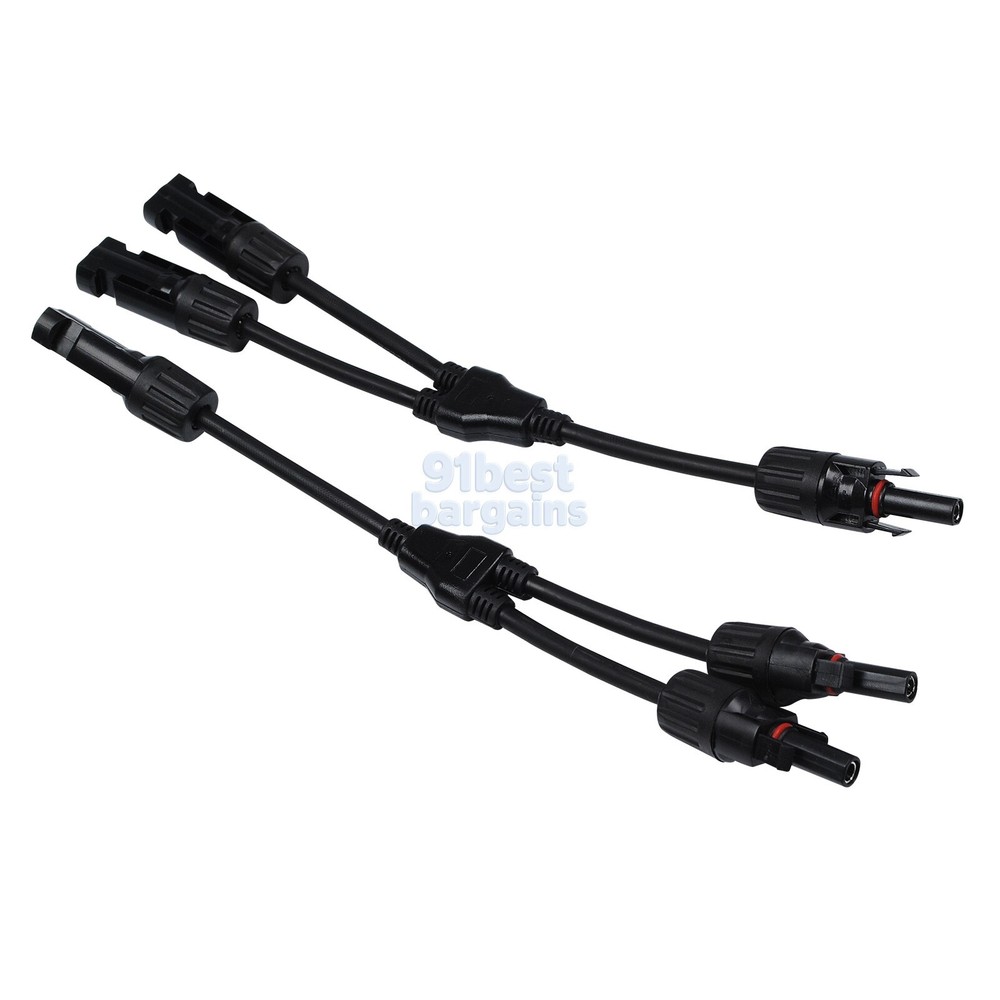 1-2 Solar Panel Y Branch Cable Connection Waterproof Adapter Connector Extension