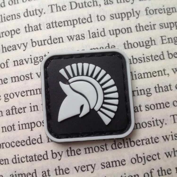 2 PCS MINI Spartacus Gladiatus Rome Fighters PATCH GLOW IN DARK