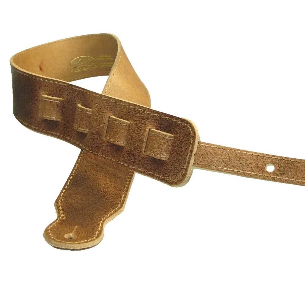 Adjustable Guitar Strap Full Grain Distressed Leather Stitched