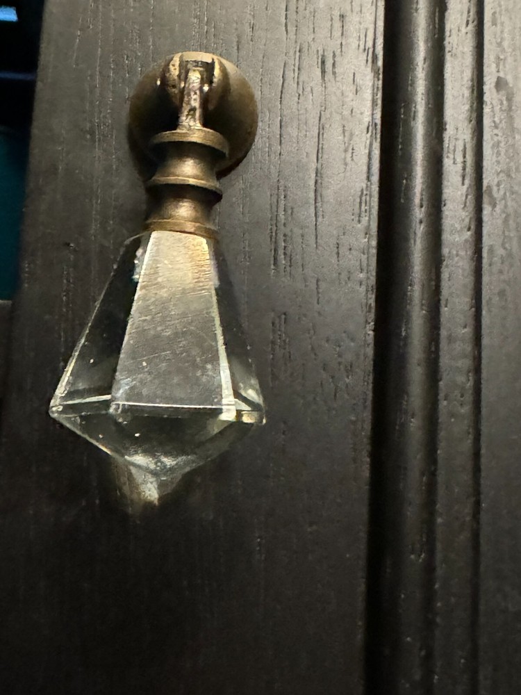 Brass Drawer Pull Handle Teardrop Glass Diamond Crystal Cabinet Knobs Hardware