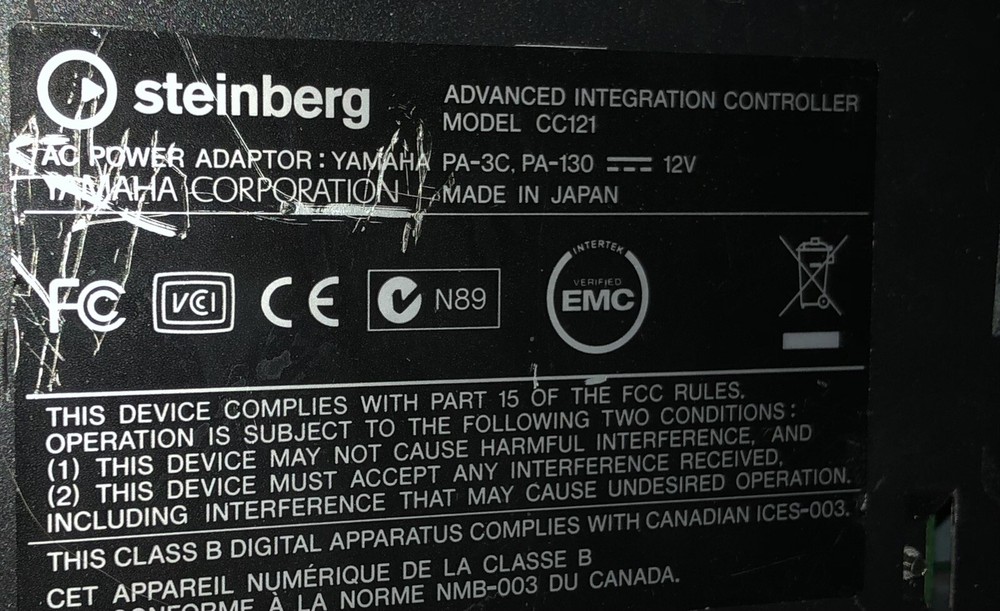 Silver Steinberg CC121 USB Controller Advanced Integration Controller